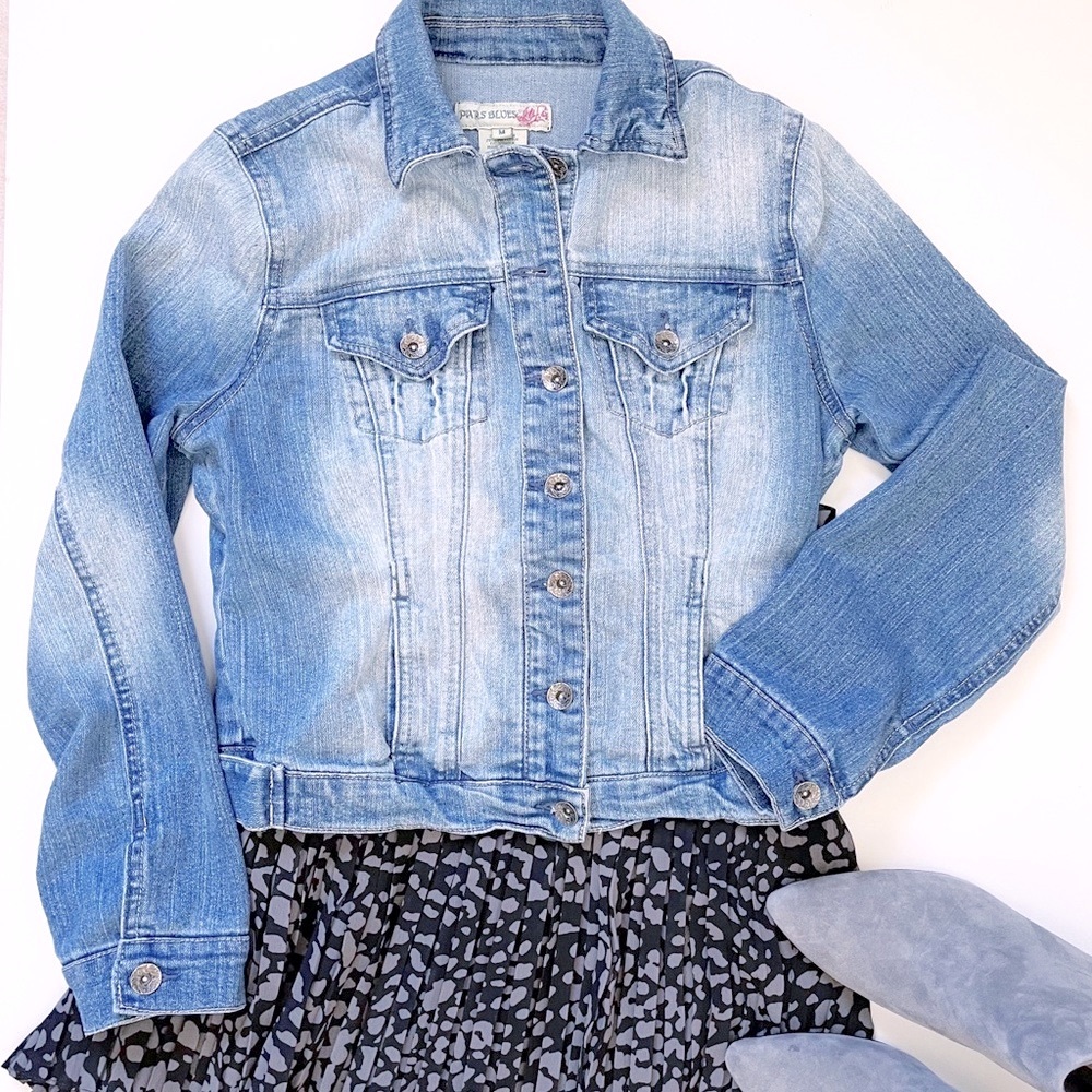 Paris Blues Denim Jacket Retro Cropped
